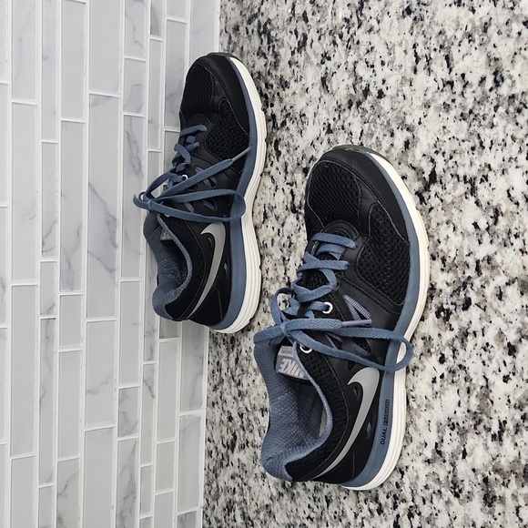 Black & Coral Blue Nike Dual Fusion Lite Running Shoes sz 6 - 599560-003 sneaker - Picture 3 of 6